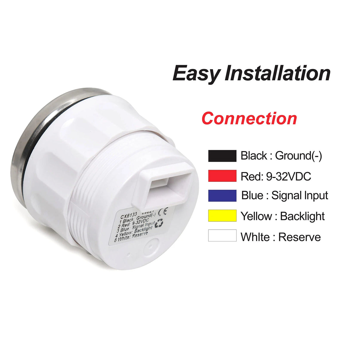 AD 52mm Fuel Level Gauge 7 Color LED signal 0~190 240-33ohm fuel level pointer Oil Tank Level In - Automotive LED Light
