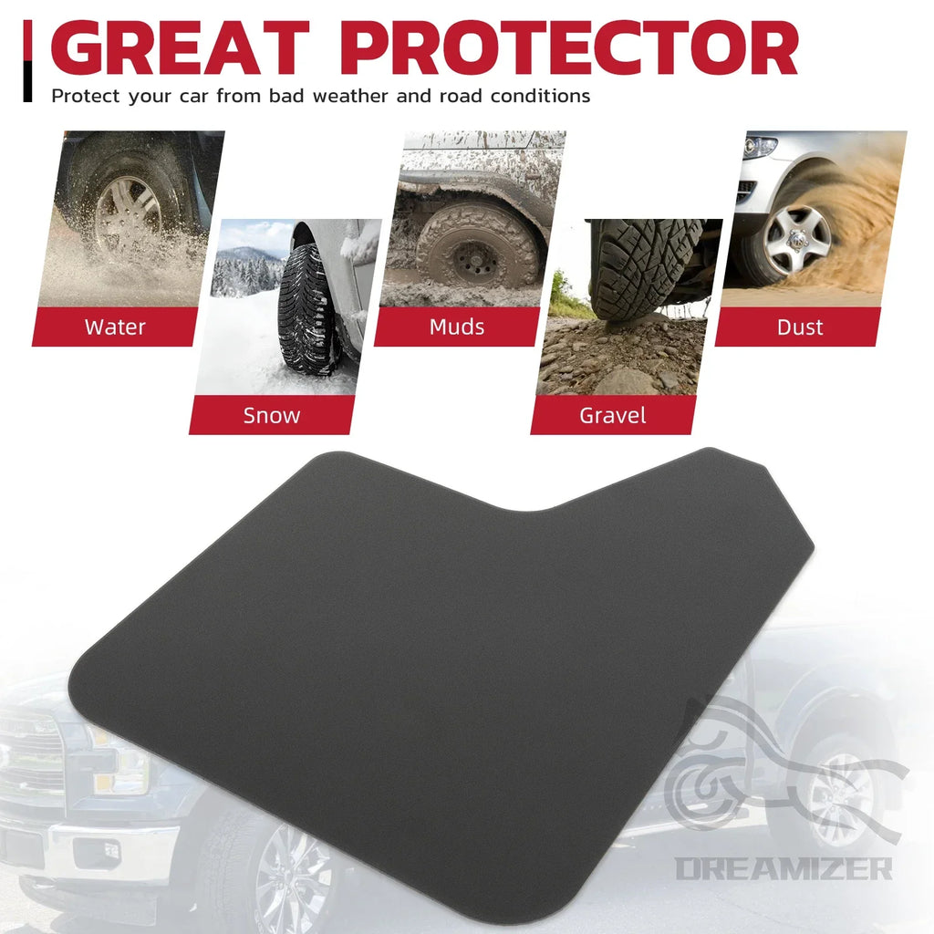 4pcs Universal Mud Flaps Carbon Fiber Effect Splash Guards Mudguards Mudflaps Auto Accessories - Automotive LED Light