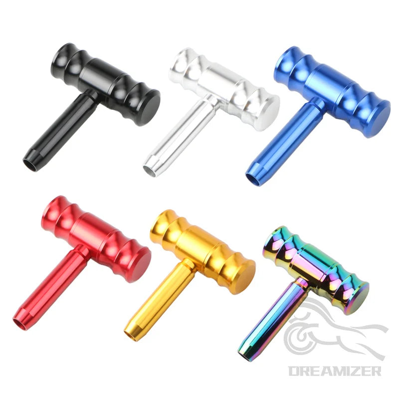 Universal 114mm Car Auto T Shape Aircraft Joystick Gear Shift Knob Aluminum Alloy Gear Shift Gea - Automotive LED Light