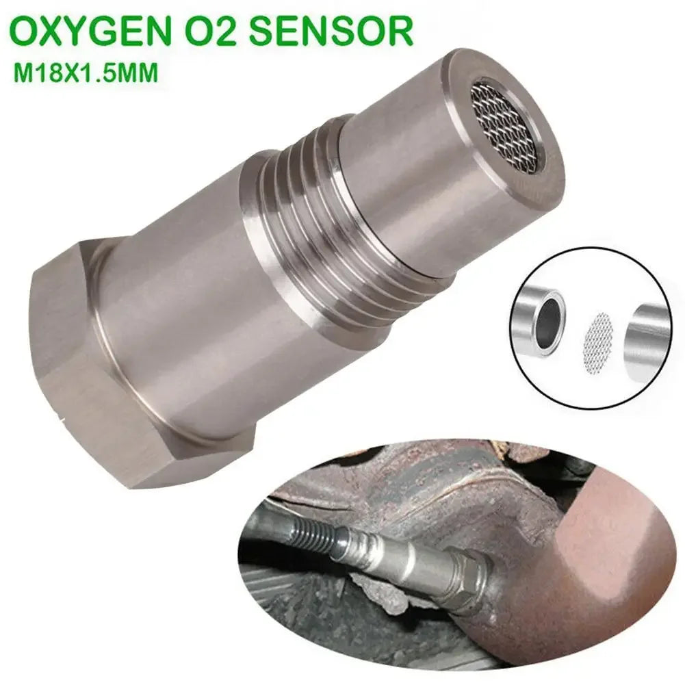 2PCS Off-Road Performance Oxygen Sensor Adapter M18X1.5 CEL Fix O2 Sensor for Catalyst CSV Auto  - Automotive LED Light