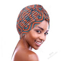 Fashion Printed Knot Turban Headwrap for Women Soft Chemo Cap Muslim Hijab Beanie Headscarf for  - Automotive LED Light