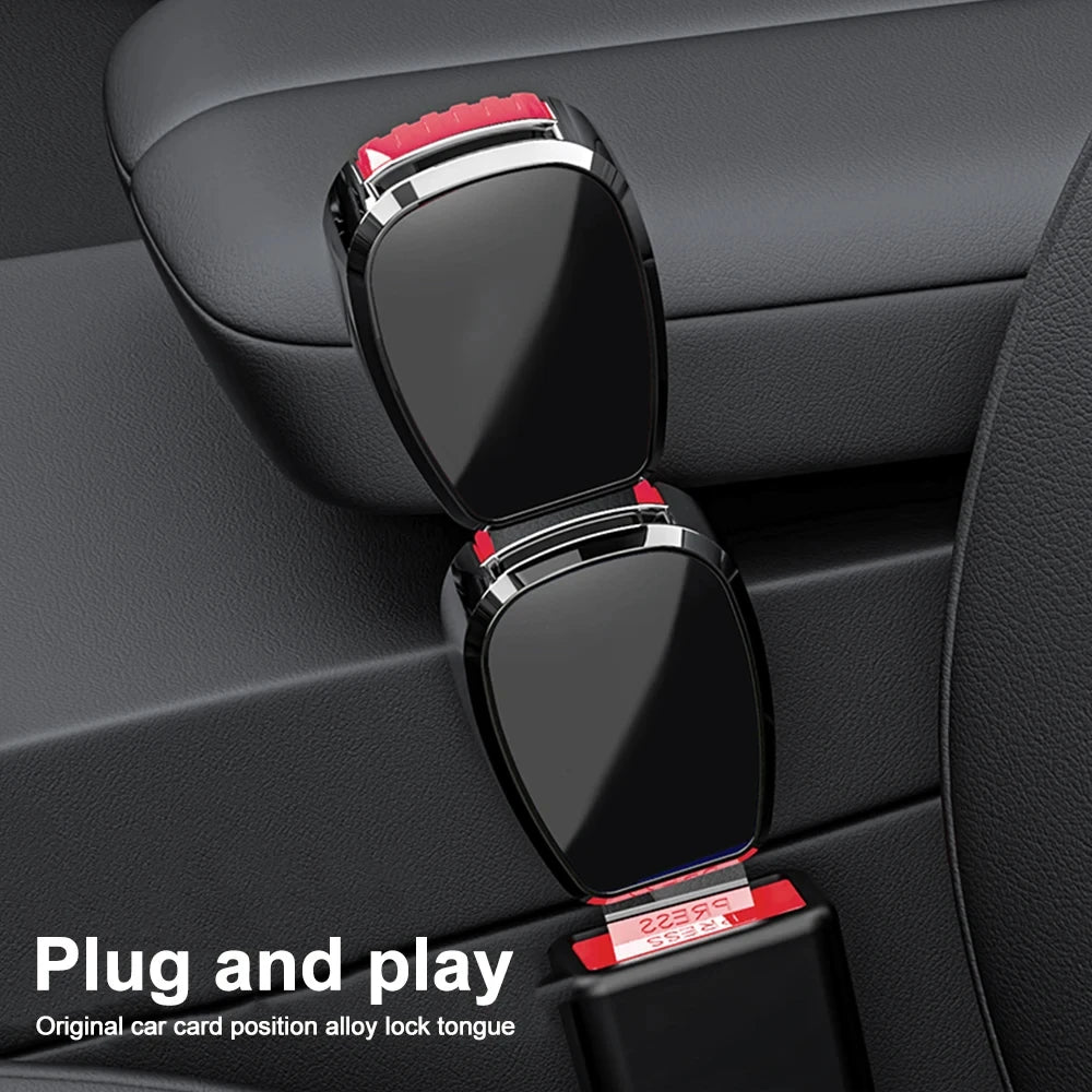 Car Seat Belt Alloy Safety Belt Extension Connector Car Rear Safety Buckle Holder Plug-in Belt C - Automotive LED Light