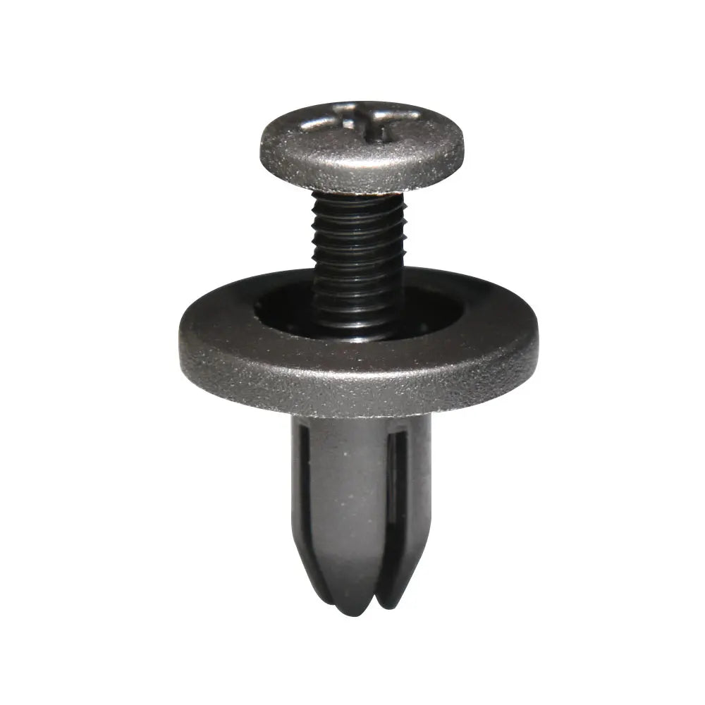 AD 50pcs Clips 8mm Hole Auto Fasteners Retainer Push Pin Door Rivet Black Plastic Clip Fasteners - Automotive LED Light