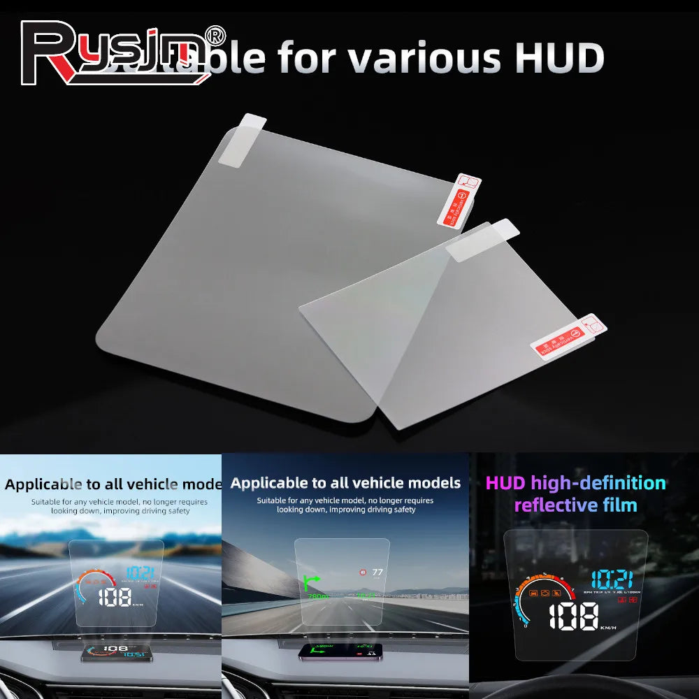 1PC 150X125mm 100X80mm Car HUD Reflective Film Head Up Display Protective Reflective Screen Cons - Automotive LED Light