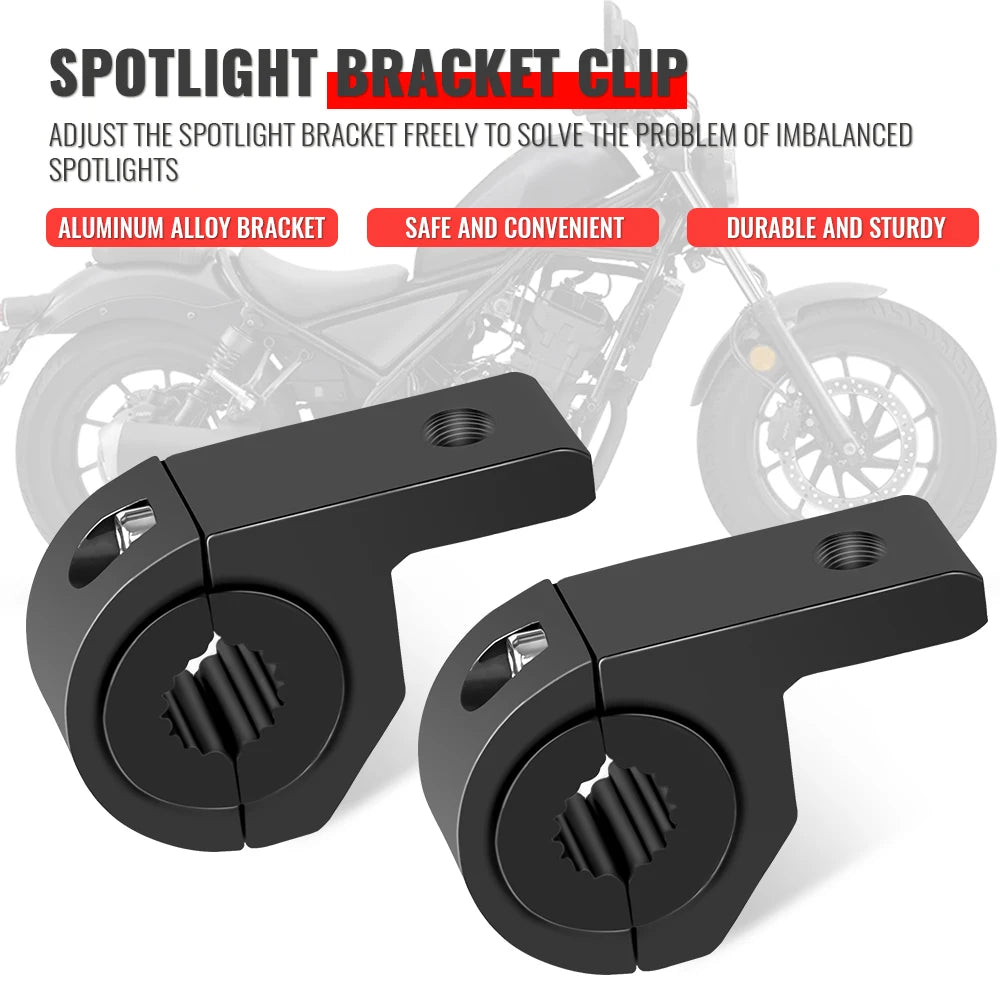 Universal Motorcycle Sponge Clamp Brackets 25-32mm Auxiliary Led Light Bracket Mount Kit For MOT - LED Motorcycle Light
