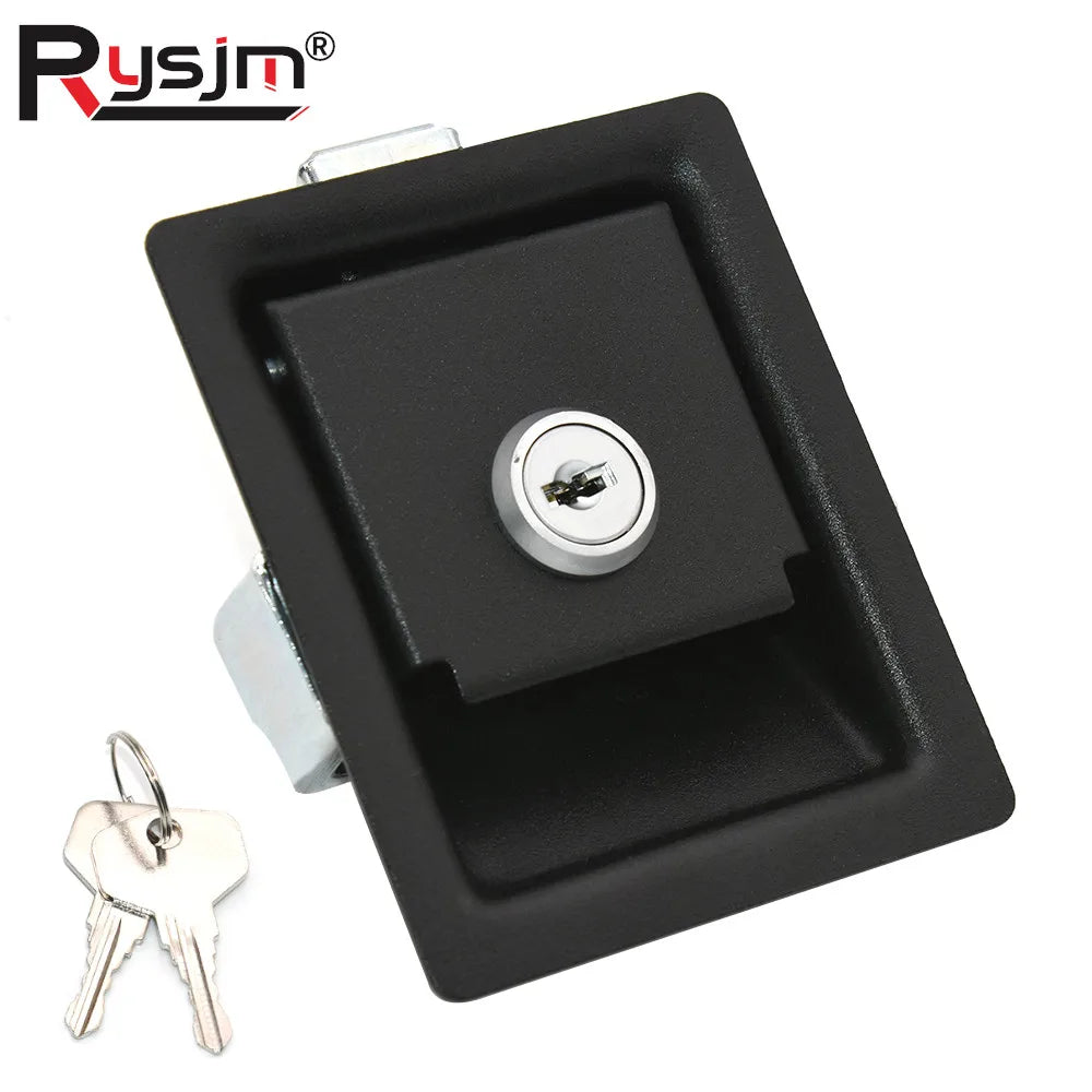 Universal RV Paddle Entry Door Lock Handle Door Latches Cabinet Distribution Box Rv Flat Lock Fo - Automotive LED Light