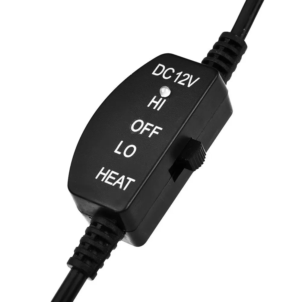 Car Seat Heated Cover 12V Electric Heating Pads Front Seat Cushion Adjustable Temperature Univer - Automotive LED Light