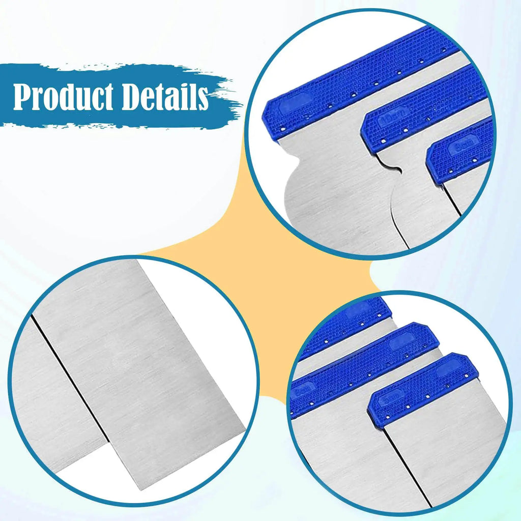 4Pcs Car Body Filler Spreader Decal Squeegee Tool for Wall Sanding DIY - Automotive LED Light