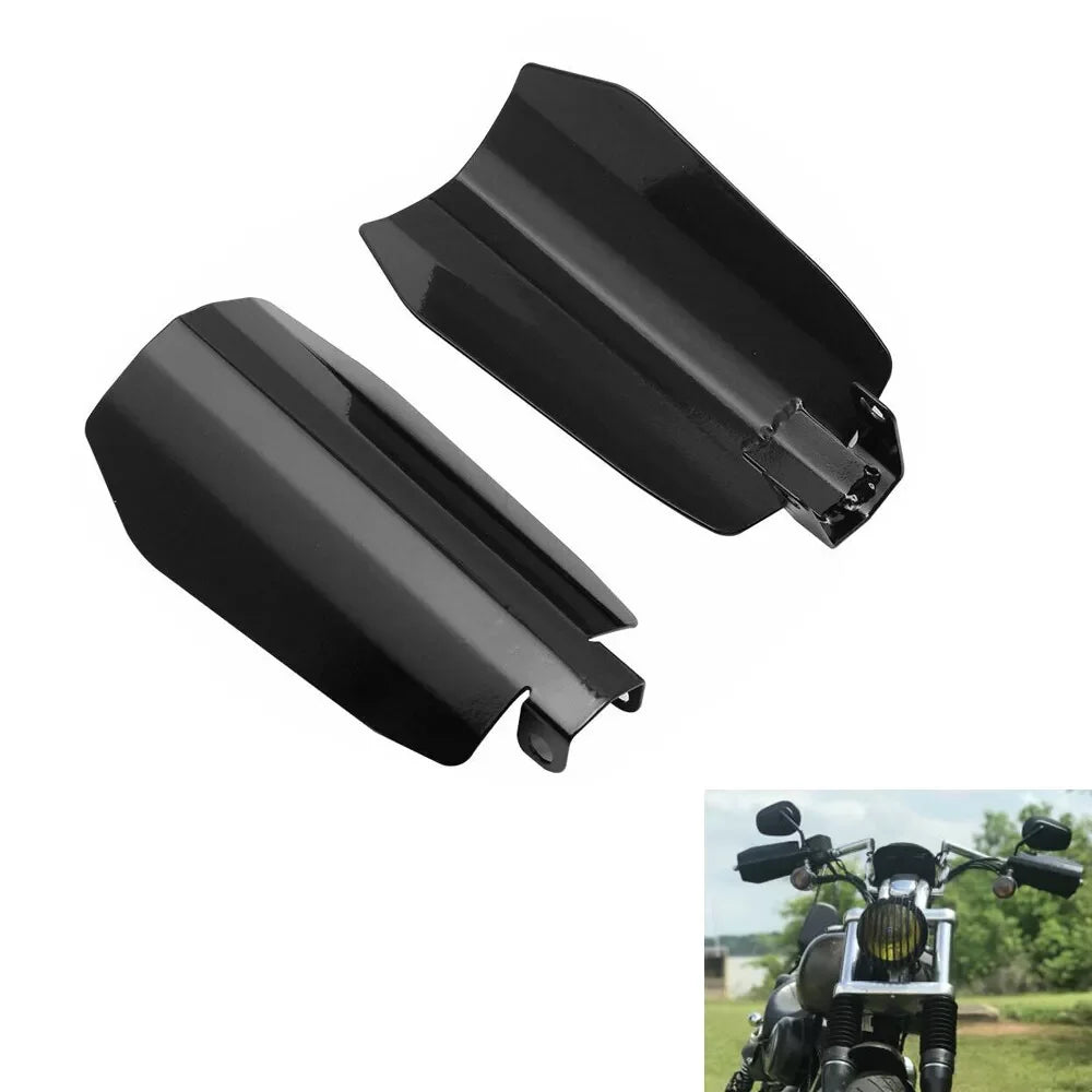 Motorcycle Black Left & Right Coffin Cut Hand Guard Guards Handguards Protector Cover For Harley - Automotive LED Light