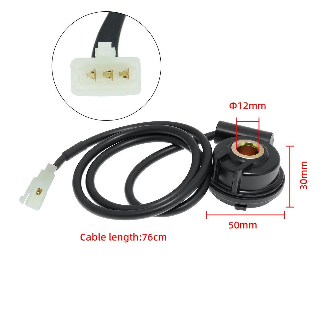 1PC Motorcycle Digital Odometer Sensor Wire Meter 3-Pin Durable Cable Mileage Assembly Instrumen - Automotive LED Light