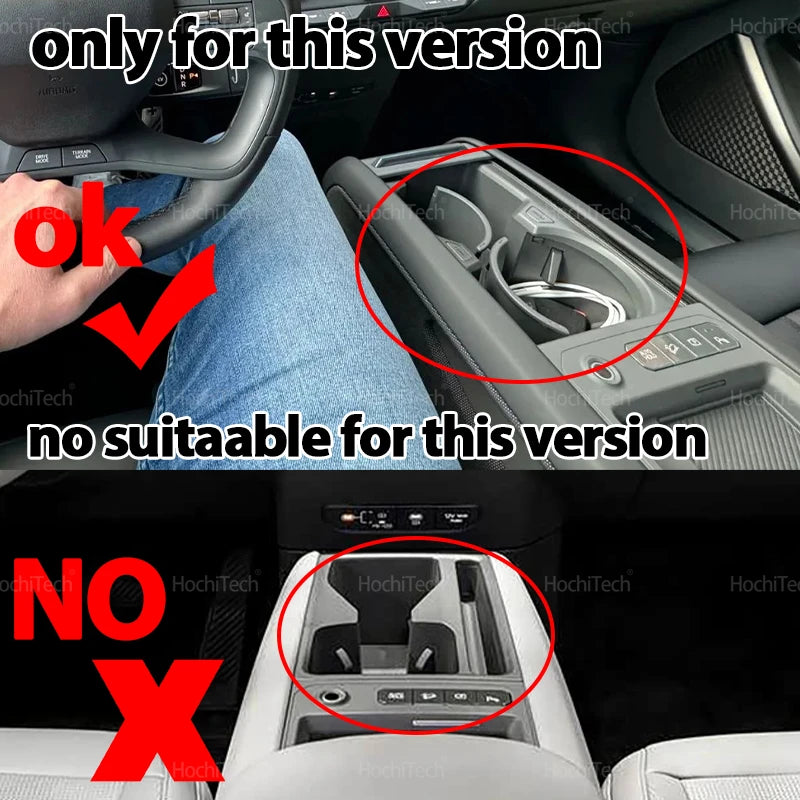 For Kia EV9 2024-2025 Anti-Slip Storage Box Water Cup Holder Anti Dirt Shock Absorbing Car Inter - Automotive LED Light