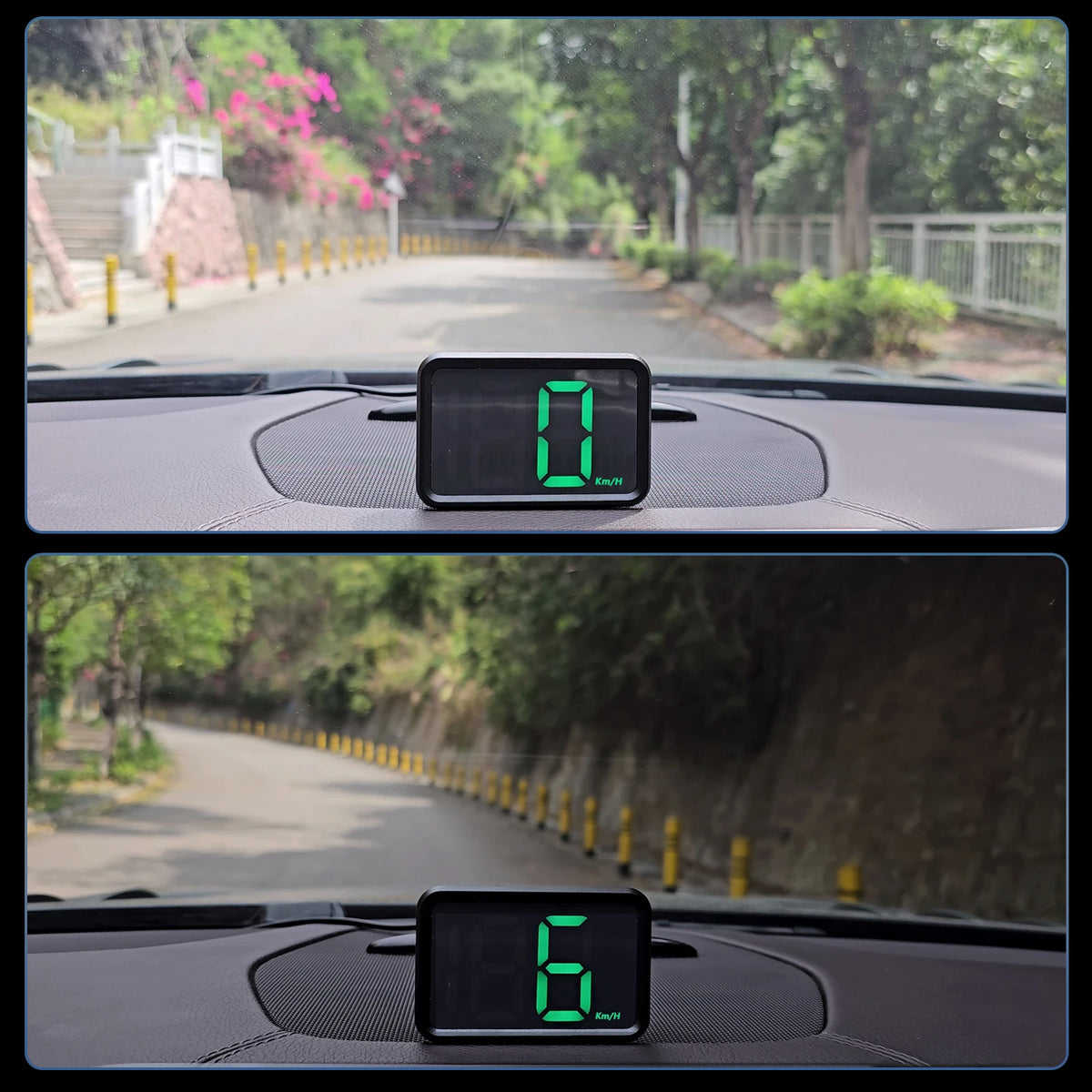X1 Car GPS Head Up Display For HUD Digital Speedometer Plug and Play Big Font KMH Gauge for Cars - Automotive LED Light