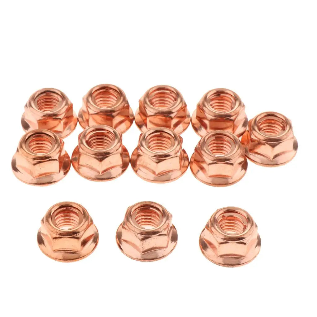 12x Genuine Turbo Exhaust Stud Nuts M8 A1201420072 for BMW 3 Series E30 Turbo ex for BMW E30 M8 - Automotive LED Light