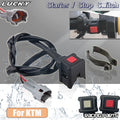 Universal Motorcycle Electric Flameout Starter Stop Button ON/OFF Kill Switch For KTM EXC-F SXF  - Automotive LED Light