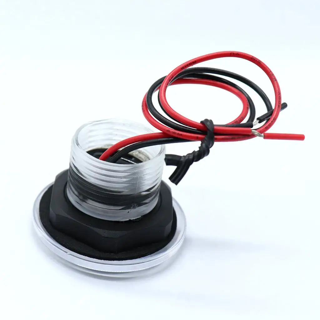 LED Step Light Plastic Round Flush Mount Boat Marine Stair Lighting for 12V Deck and Garden Path - Automotive LED Light