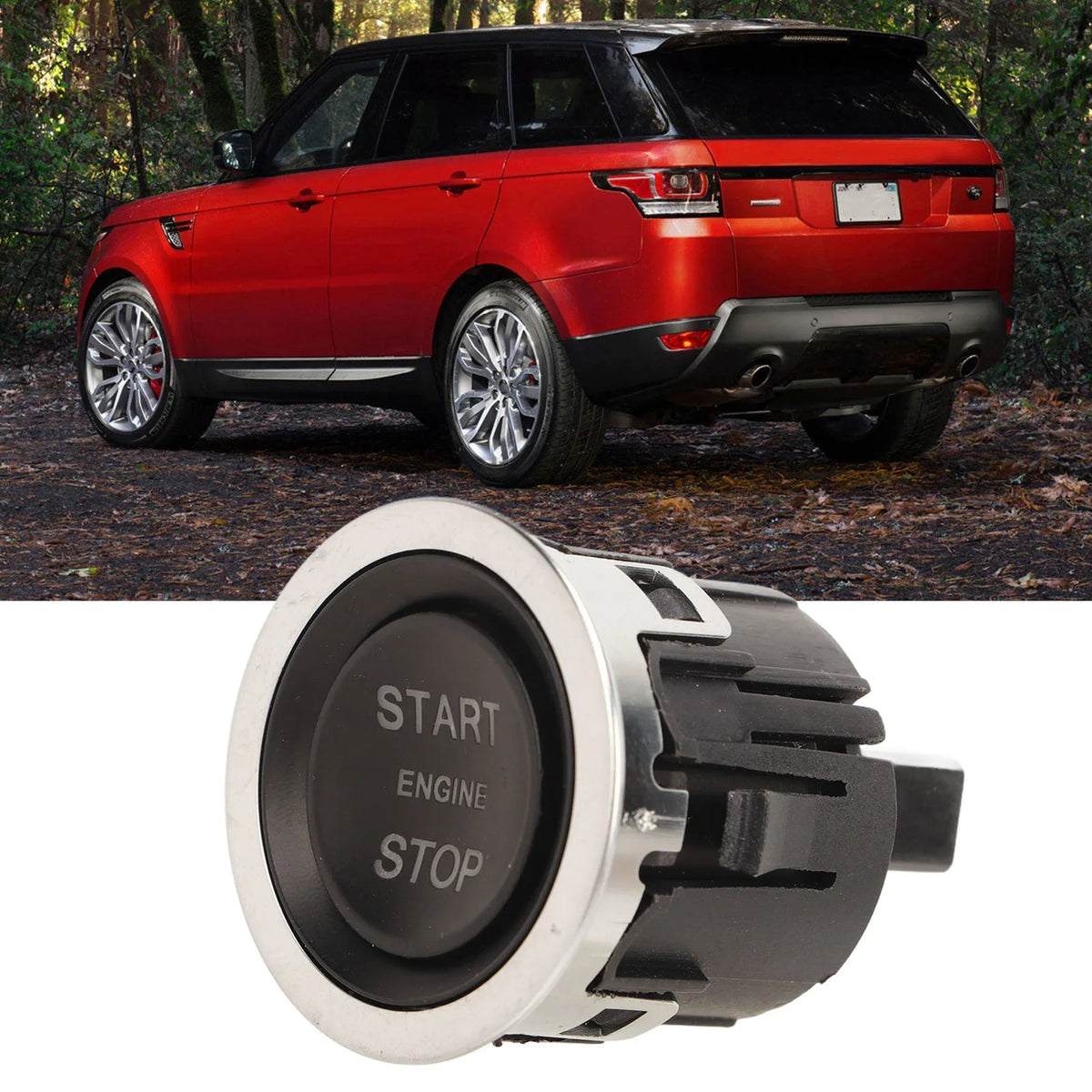 Car Push Start Button LR094038 Engine Dash Ignition Button Car Accessories Replacement for Range - Automotive LED Light