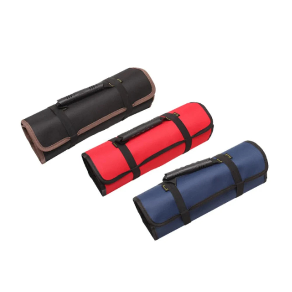 Universal Motorcycle Tools Bag Multifunction Oxford Pocket Toolkit Rolled Bag Portable Large Cap - Automotive LED Light