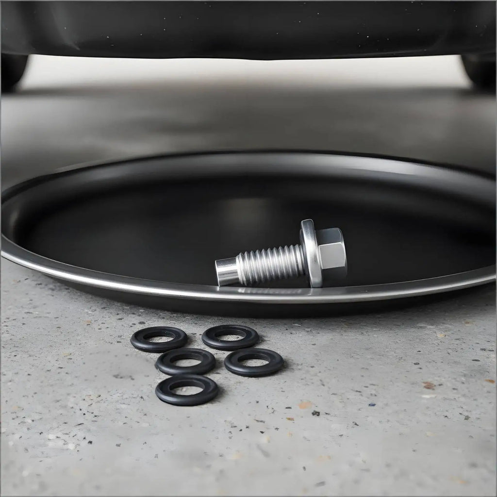 6 Pieces 12mm Oil Drain Plug Includes 5 Spare Washers Oil Drain Plug Gasket Set Zinc-Coated Auto - Automotive LED Light