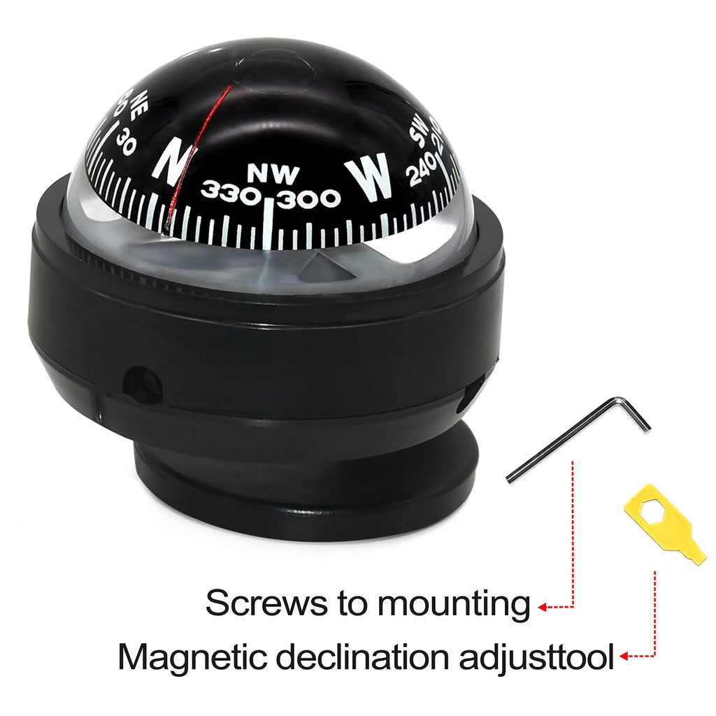 AD Multi-function Marine Voyager Navigation Compass Waterproof Digital Compass Fit for Car Water - Automotive LED Light