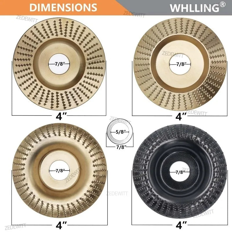 For Electric Grinder Multifunctional Four Piece Wood Grinding Disc Set Woodworking Engraving Cut - Automotive LED Light
