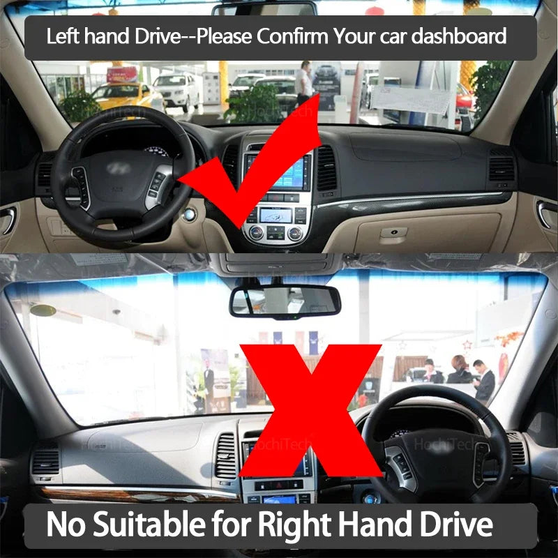 For Hyundai Santa Fe 2007 2008 2009 2010 2011 2012 CM Dashboard Mat Dashmat Cover Pad Sunshade C - Automotive LED Light