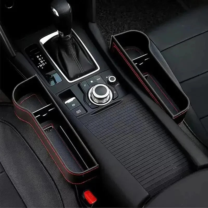 Universal Car Seat Organizer Card Phone Key Holder Pocket Car Seat Crevice Storage Box Seat Gap  - Automotive LED Light