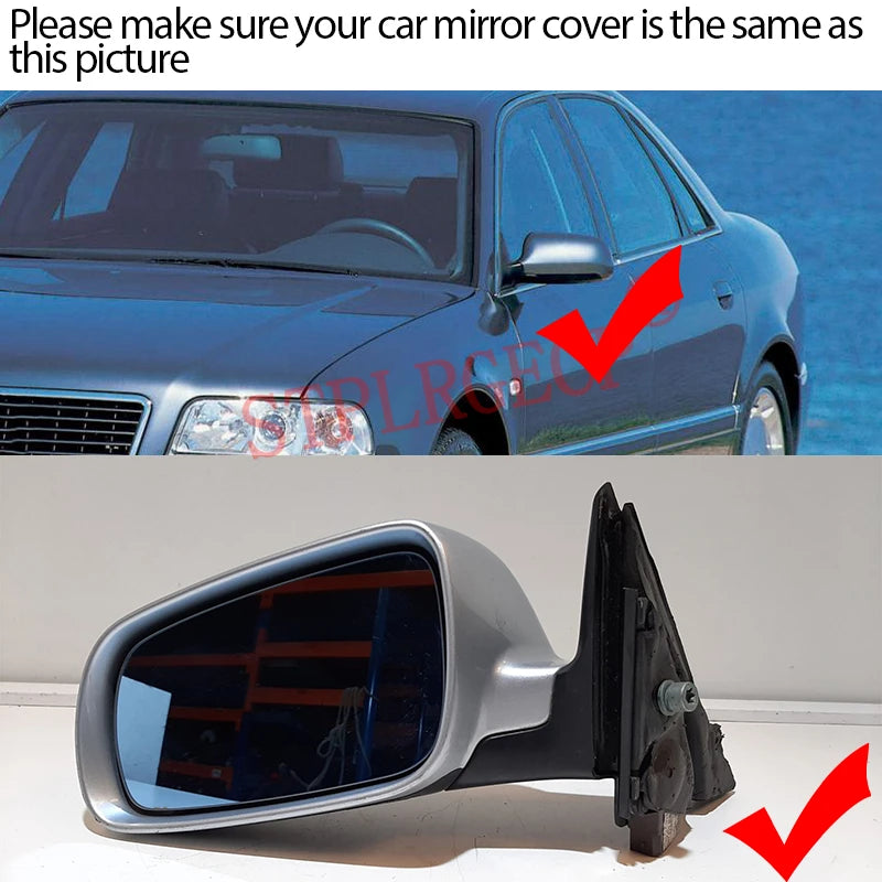 Passenger Driver Side Left Right Door Side Heated Wing Mirror Glass Lens for Aud for Audi A4 A3 C5 - Automotive LED Ligh