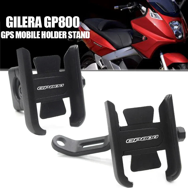 For GILERA GP800 GP 800 All Year Motorcycle CNC Handlebar Rearview Mirror Mobile Phone Holder GP - Automotive LED Light