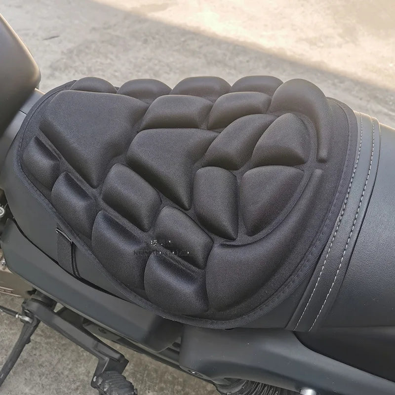 Universal Motorcycle Seat Cover 3D Comfort Gel Cushion Seat Motorbike Air Pad Cover Shock Absorp - Automotive LED Light