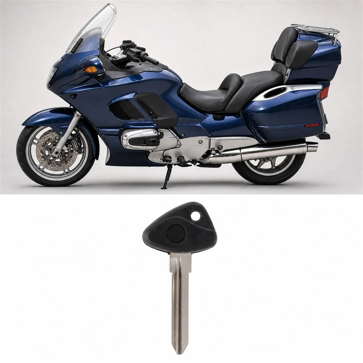 Motorcycle Key Motorcycle Blank Key Replacement Ignition Keys for BMW K1200LT R1100RT R1150RT - Automotive LED Light