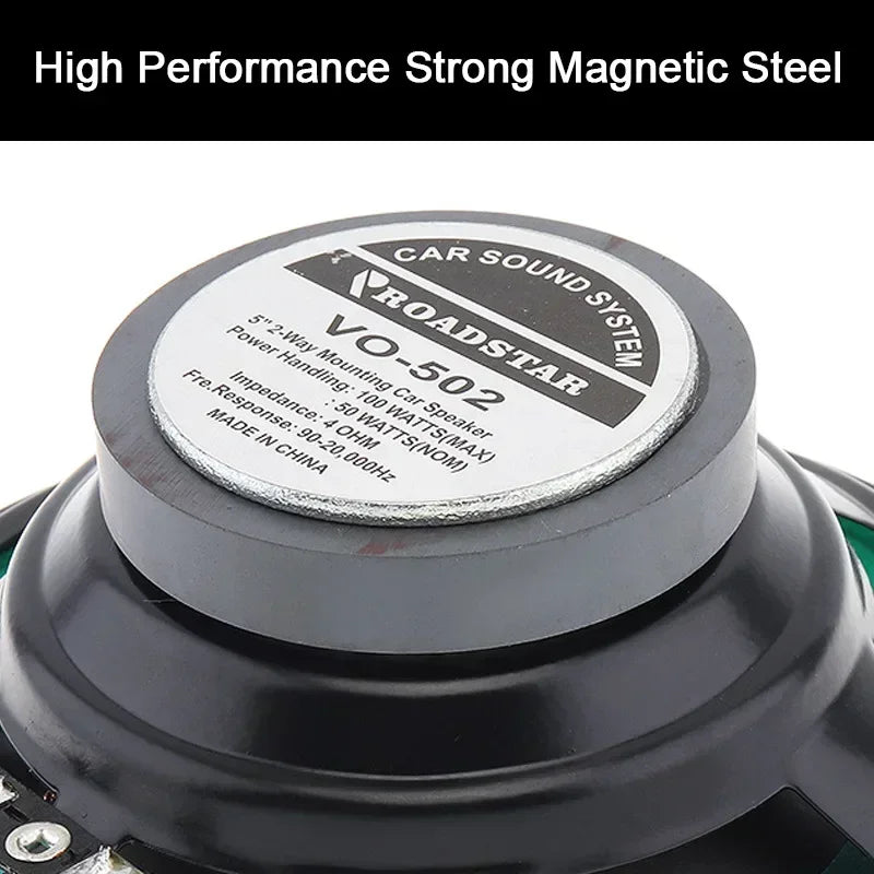 4/5/6.5 Inch Universal Car Coaxial Speakers HiFi Automotive Audio Full Range Frequency Subwoofer - Automotive LED Light