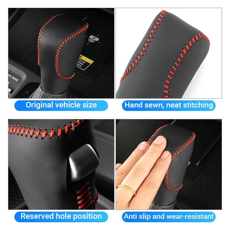 For Honda CRV 2023 2024 2025 CR-V 6th Gen Hybrid PU Leather Hand Sewn Car Gear Shift Knob Gear H - Automotive LED Light