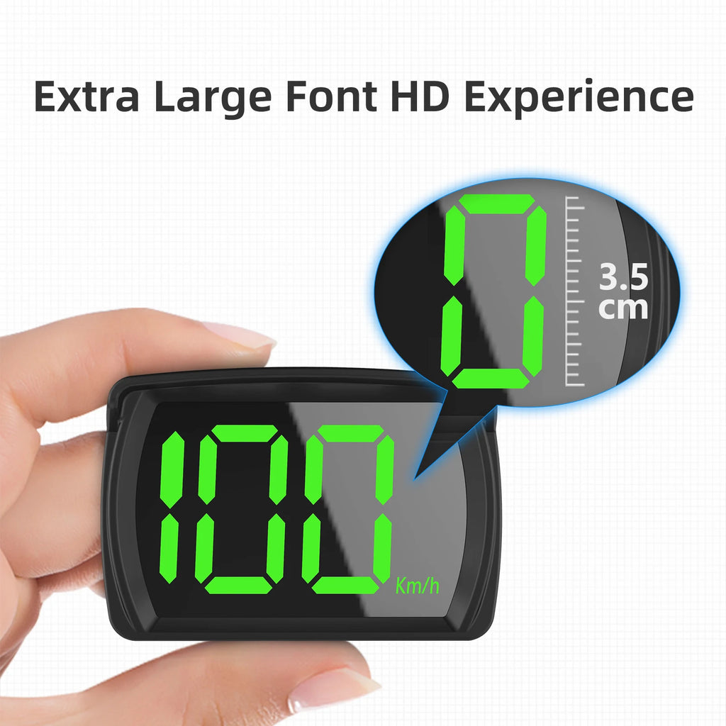 Y03 GPS Head Up Display Car Speedometer Universal GPS For HUD Big Font Digital Speed Gauge KMH M - Automotive LED Light