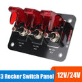 24V 12V Switch Panel Racing Car Starter Ignition Start Button Light Toggle Rocker 20A Fuse Acces - Automotive LED Light