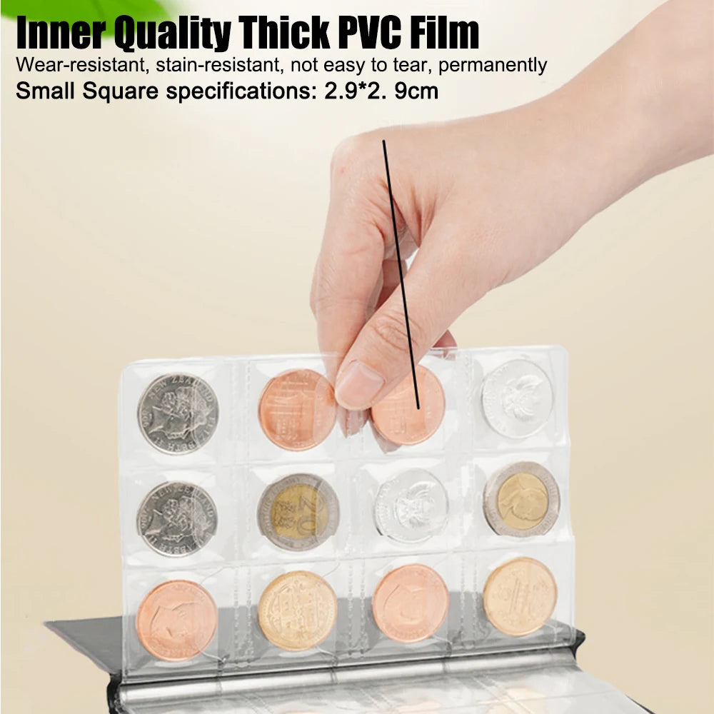 120 Pockets Coins Collector Mini Penny Coin Storage Bag Coin Album Book Coin Holder Albums Colle - Automotive LED Light
