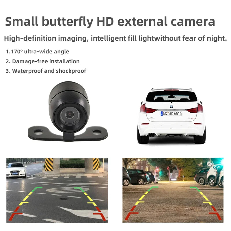 High Definition Night Vision Wide-Angle Rearview Parking Camera Car Reversing Camera Waterproof  - Automotive LED Light