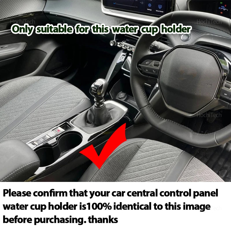 For Peugeot 2008 208 P24 2020-2025 Anti-Slip Storage Box Water Cup Holder Anti D for Peugeot P24 2020-2025 - Automotive
