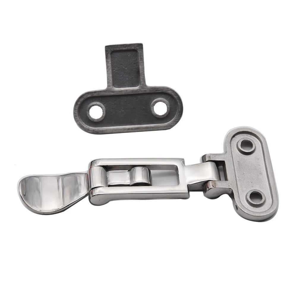 Marine Boat Stainless Steel Locker Hatch Anti-Rattle Latch Fastener Clamp 4-3/8" for marine hard - Automotive LED Light