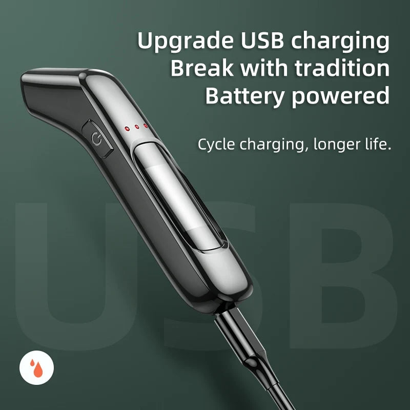Non-contact Alcohol Tester High Precision Breathalyzer Alcometer USB Rechargeable LCD Display Di - Automotive LED Light
