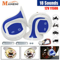 12V Motorcycles Horn Speaker Digital Electric Siren Loud Air Snail Horn Magic 18 Sounds Security - Automotive LED Light