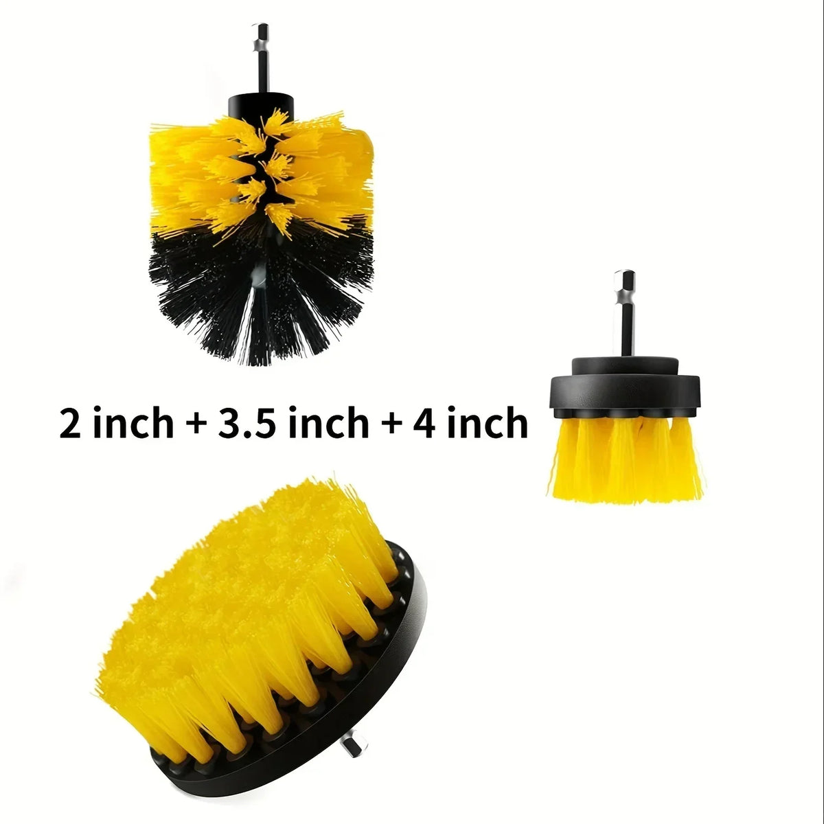 7-Piece Drill Brush Attachment Set, Cleaning Brush Tool Kit, Multi-Purpose Drill Brush with Exte - Automotive LED Light