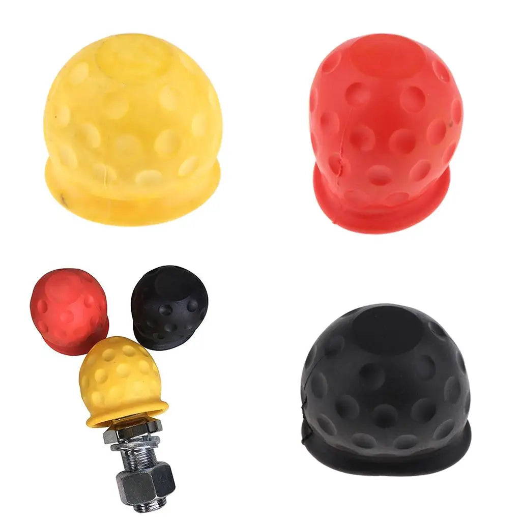 Trailer Tow Ball Cover 50mm Soft PVC Push on Hitch Ball Cap Dirt Guard Towbar Cover for Car and  - Automotive LED Light