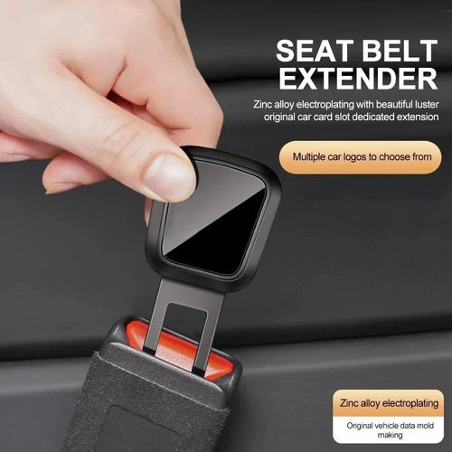 1/2PCS Car Seat Belt Clip Extender Safety Buckle for Tesla Porsche Thick Insert Socket Extender  - Automotive LED Light