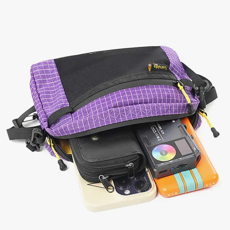 1.1L Fiber Waist Pack Waterproof UltraLight Multi Pocket for Cycling Running Hiking Camping Outd - Automotive LED Light