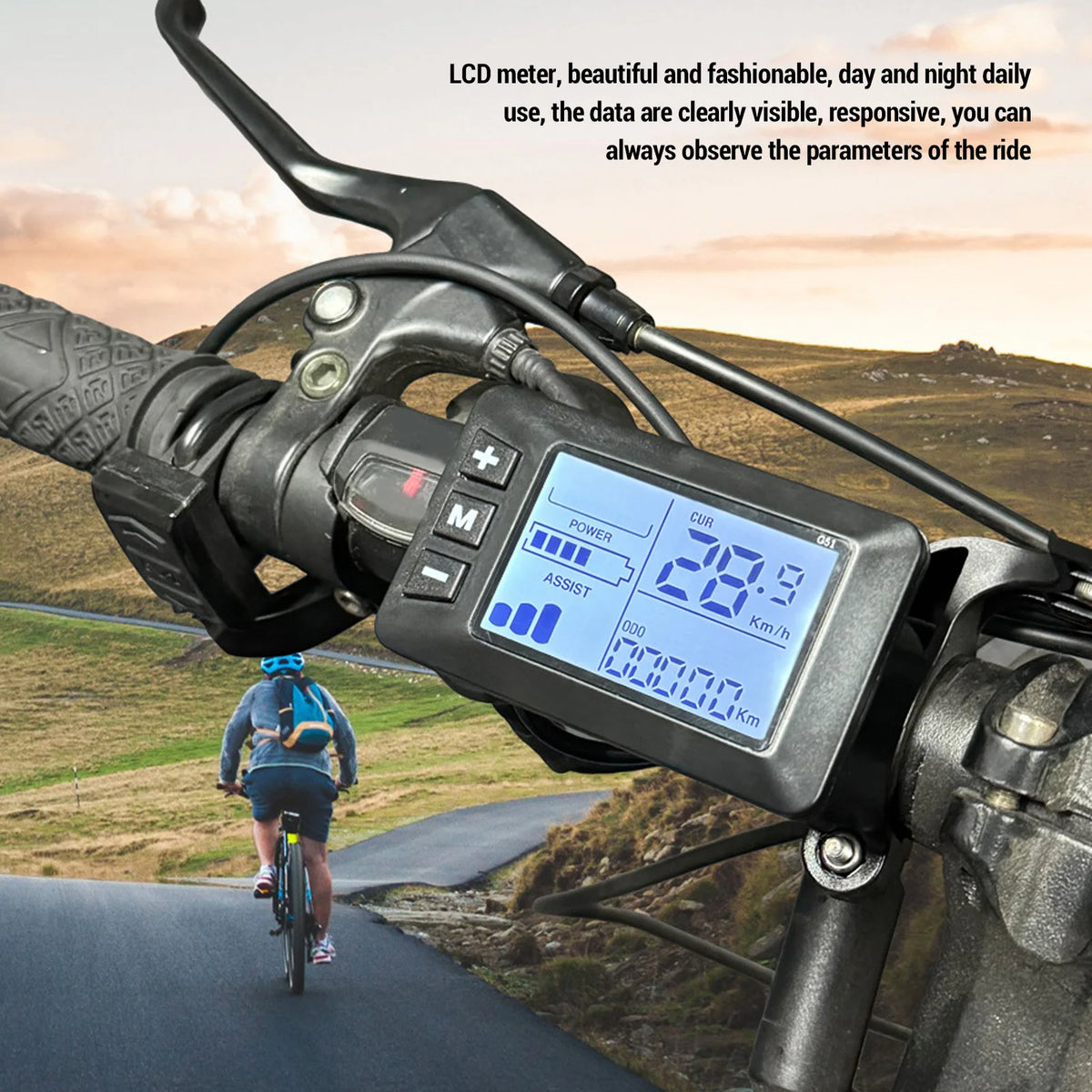 1Pc Electric Bike Display Meter Electric Scooter Panel Screen 5 Cores Rain Proof Connector Accur - Automotive LED Light