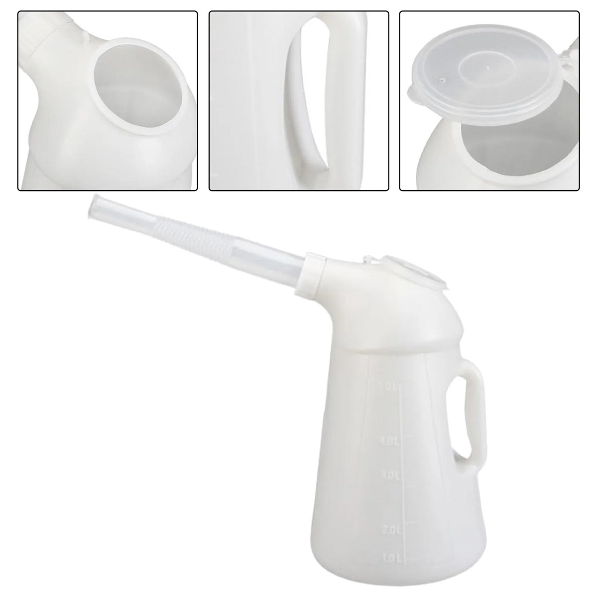 Oil Jug with Spout Oil Dispensing Bottles Measuring Container Jug Tools Leakageproof Engine Oil  - Automotive LED Light