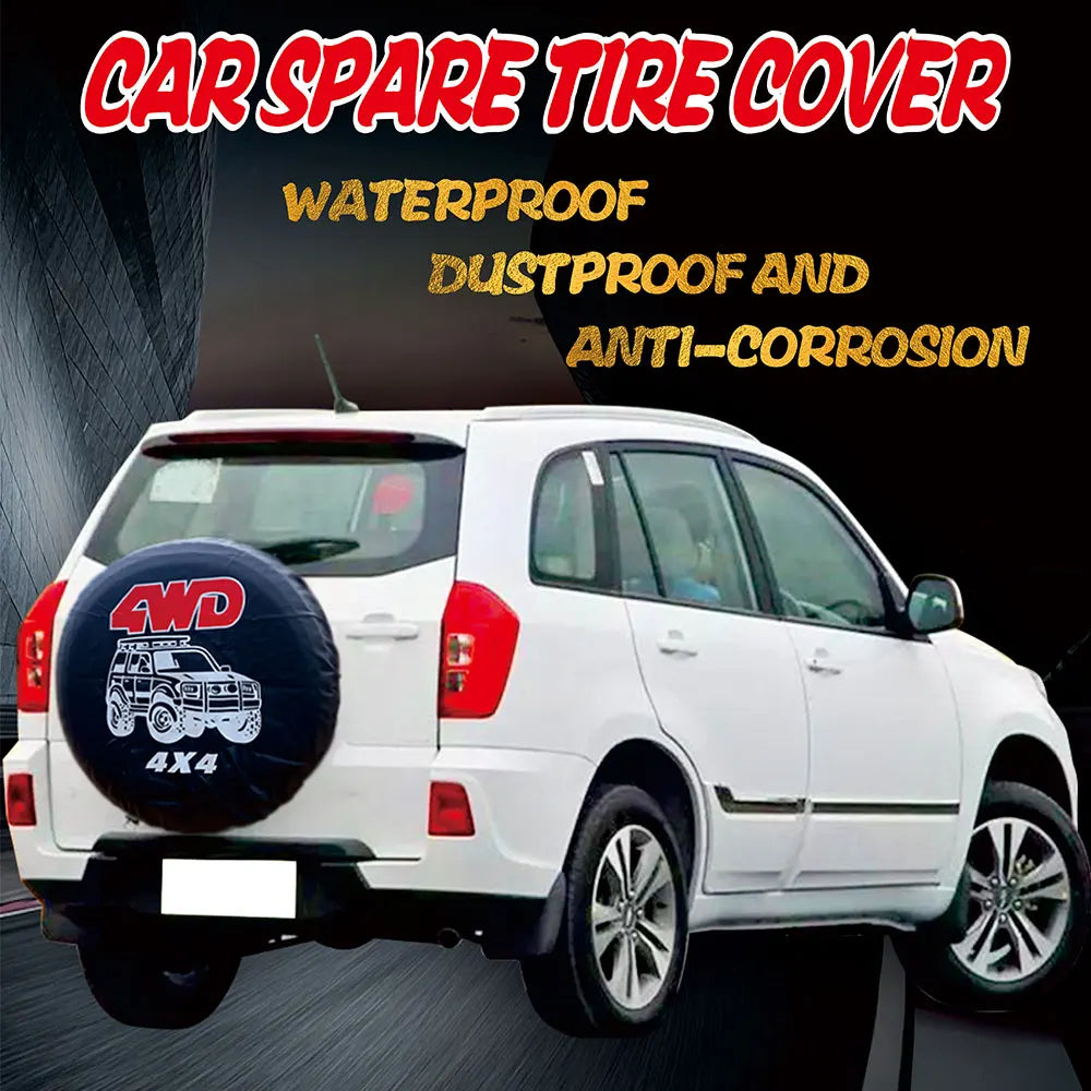 14-17inch Universal Car Spare Tire Tyre Cover PVC Leather Spare Wheel Tire Cover Bag Pouch Prote - Automotive LED Light