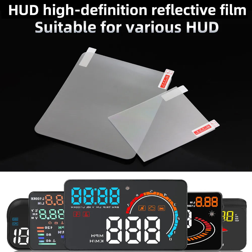 150X125mm 100X80mm Car HUD Reflective Film Front Windshield Head Up Display Protective Reflectiv - Automotive LED Light
