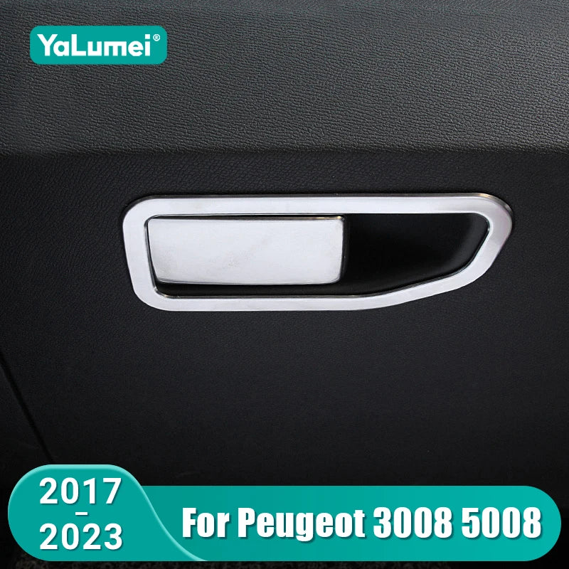 For Peugeot 3008 5008 GT 2017 2018 2019 2020 2021 2022 2023 Car Co-pilot Glove Storage Box Handl - Automotive LED Light
