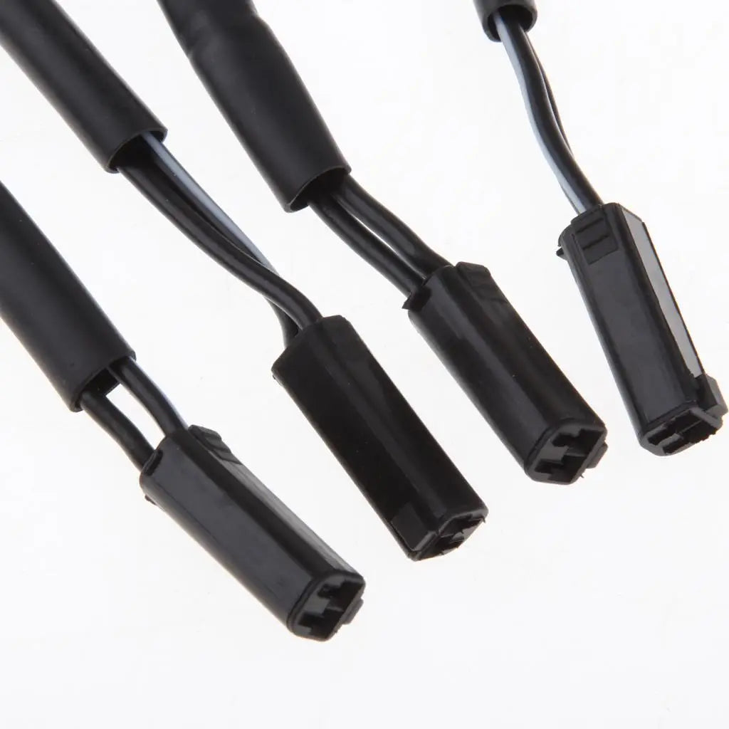 Turn Signal Wiring Adapter Plug Bullet Connector Rubber Black for Suzuki LS650 Bandit SV1000 DRZ - Automotive LED Light